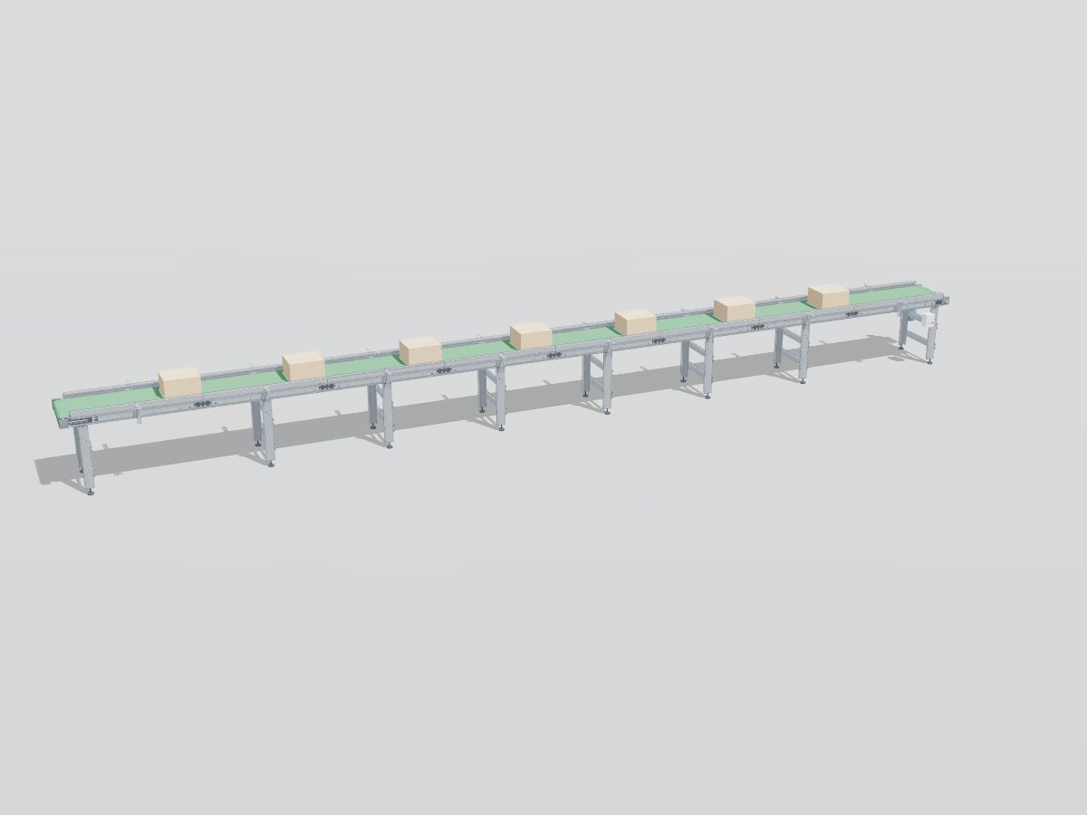 Ленточный конвейер 10 метров — 3D-модель