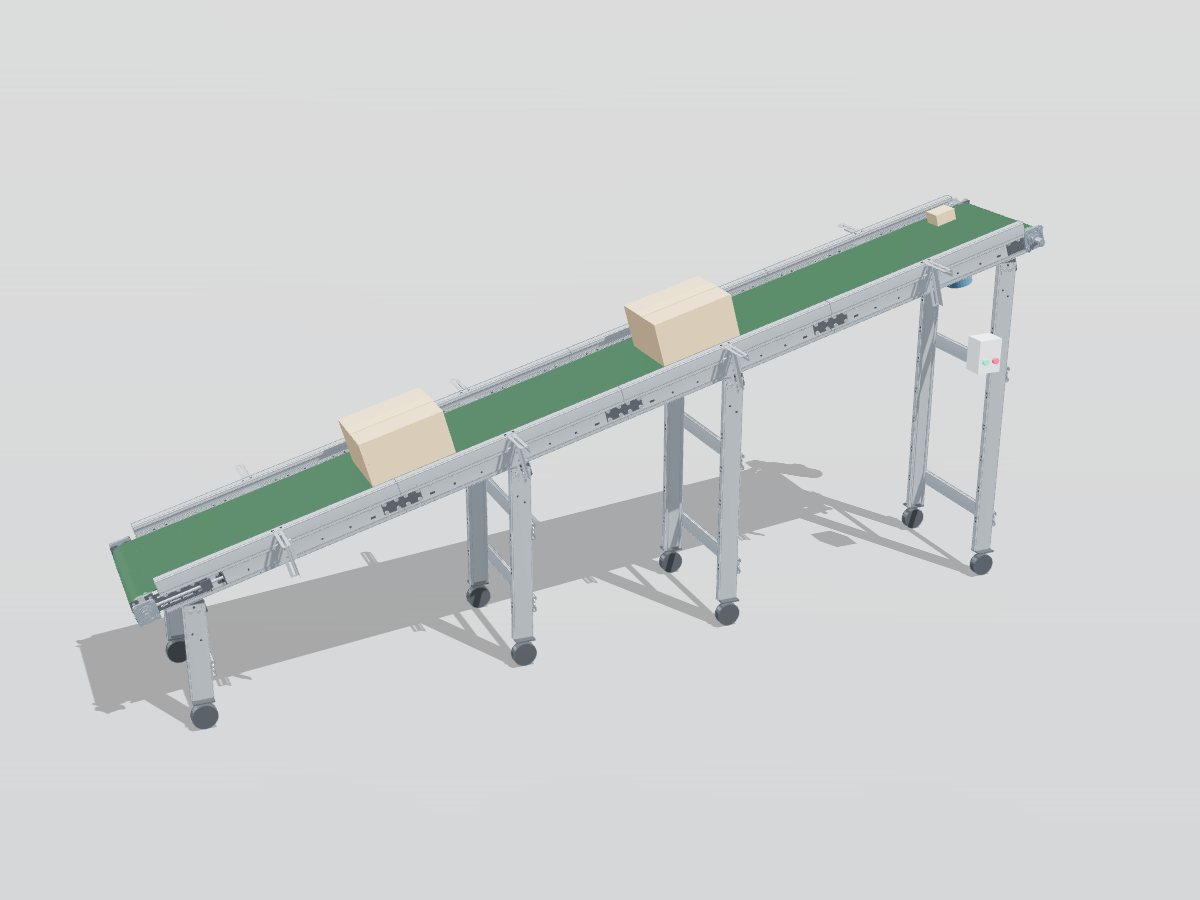 Мобильные ленточные конвейеры на колёсах — 3D-модель