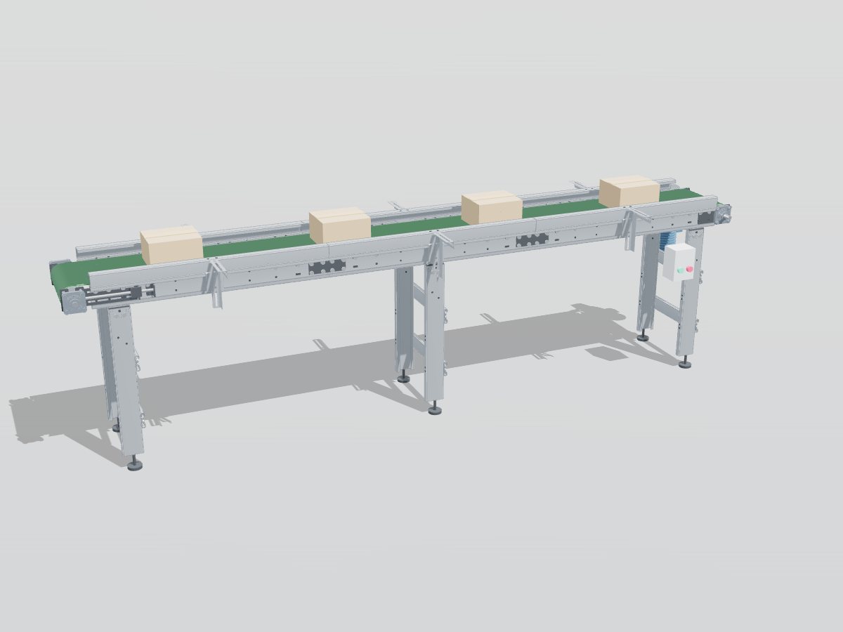 Конвейеры для упаковочных линий — 3D-модель